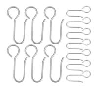KJHBV de Ganchos de Acero Recubrimiento de Zinc, Resistentes y Ligeros 120 Piezas para Riel de Cortina de Techo Ideales para Cocina y Despensa