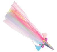 KJHBV Diadema de Unicornio con Cuerno de Arcoíris y Tul, Accesorio Cabello de Tela Adecuado para Fiestas y Bailes, 1 Pieza Varios estilos