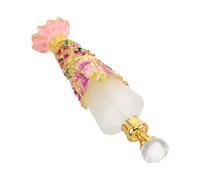 KJHBV Frasco de Perfume Recargable de Vidrio Capacidad 25ml Color Rosa Diseño Cónico Vintage Elegante para Uso Hogar y Coleccionistas