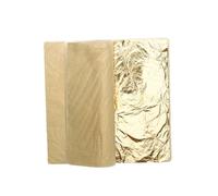 KJHBV Hojas de Pan de Oro Falso Dorado Ideales para Dorado en Madera y Papel 100 Tamaño 14x14cm para Manualidades y Decoración