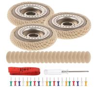 KJHBV Kit de Reparación para Techo de Coche de Tela de Techo 30 Sujetadores Beige y Herramienta para Reparación Interior del Automóvil
