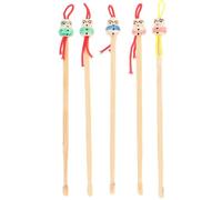 KJHBV Limpiadores de Oídos para Quitar Tapones de Kit 5 Piezas Diseño Cabeza de Muñeca, Antideslizante y Seguro y Limpieza de Cerumen Color Aleatorio