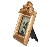 KJHBV Marco de Fotos Pequeño Vintage Estilo Europeo Retro de Resina Instalación Fácil y Opciones Versátiles para Pared y Escritorio para Dormitorios