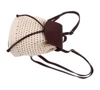 KJHBV Mochila Pequeña de Crochet para Mujer Cordón Ajustable, Diseño Boho Elegante, Material Poliéster Pu Transpirable para Uso Diario y Salidas Casuales