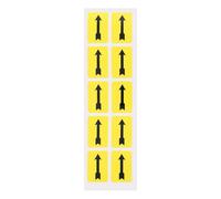 KJHBV Pegatinas Indicadoras de Flecha Negras Pet, 10 Unidades, Adhesivas y Fiables para Señalización en Almacenes y Centros Comunitarios