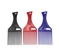 KJHBV Peine de Salón 3piezas Diseño de Mango Hueco Redondo, Peine de Dientes Anchos de Pp que No Daña el Cabello ni Raspa el Cuero Cabelludo para Uso Regular y Teñido Color Aleatorio