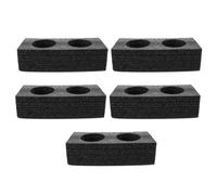 KJHBV Portador de Bebidas para Llevar de 5 Piezas en Negro Soporte para Tazas de Café de Perlón para Uso Diario y Barras de Snacks Reutilizable