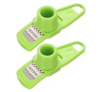 KJHBV Prensa de Ajos Manual de Acero Inoxidable con Mango de Plástico, Molinillo de Ajos Versátil para Cocina, Pack de 2 Piezas para Preparar Alimentos Fácilmente