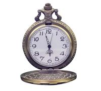 KJHBV Reloj de Bolsillo Retro de Cuarzo Cadena Estilo Vintage para Hombre, Diseño Grande Tapa, Decoración y Función de Exhibición de Hora