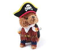 KJHBV Sombrero con Disfraz Mascotas para Pirata Tela en Marrón Ropa para Perros y Gatos Adecuado para Fotos y Uso Diario en Fiestas