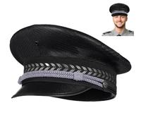 KJHBV Sombrero de Guardia Negro Diseño de Malla y Soporte, Cómodo y Transpirable para Uso en Actuaciones y Protección Solar