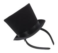 KJHBV Sombrero de Tejido y Plástico para Fiesta y Banquete de Copa Pequeño Negro Ligero y No Alergénico, Diseño Vintage Adecuado para Actuaciones en Escenario