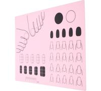 KJHBV Tapete de Silicona Rosa para Estampación de Uñas 28x21 Cm Super Flexible Guía de Pegatinas para Uñas y Almohadilla de Práctica de Esmalte