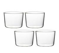 KJHBV Vasos de Vidrio Redondeados para Postres de 200 Ml, 4 Piezas Diseño Resistente para Proteger Alimentos y Uso Cómodo en Fiestas y Hogar