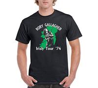 KJHBVND Rory-Gallagher - Camiseta casual para hombre con cuello redondo suave, Negro, 50