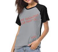 KJHBVND Rory-Gallagher - Irish Tour 74 - Camiseta de béisbol de manga corta raglán para mujer, color negro, Como se muestra en la imagen, 42