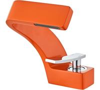 KJHONG Grifos de cascada para baño, fregadero de agua caliente y fría, grifo mezclador de una sola manija, naranja (naranja)