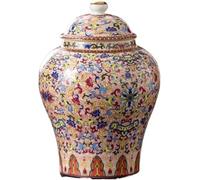 KJHONG Tarro pequeño de cerámica, para té, café, azúcar, jengibre, galletas (rojo)
