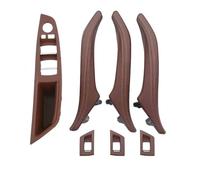 KJHOPY Conjunto De Manija Interior Puerta Volante Derecha Para BMW Serie 5 F10 F11 F18 520 523 530 2010-2017(LHD Red Brown)