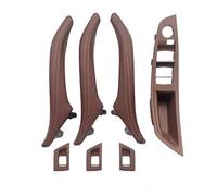 KJHOPY Conjunto Manija Reposabrazos Puerta Interior Izquierda Derecha Coche Para BMW Serie 5 F10 520i 523i 528i 535i(RHD Red Brown)