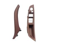 KJHOPY Conjunto Manija Reposabrazos Puerta Interior Izquierda Derecha Coche Para BMW Serie 5 F10 520i 523i 528i 535i(RHD Front 2pcs Brown)