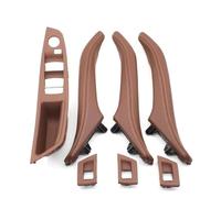 KJHOPY Embellecedor Interior Manija Puerta Coche Para BMW Serie 5 F10/F11/F18 2010-2017(LHD Brown 7pcs)