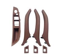 KJHOPY Embellecedor Interior Manija Puerta Coche Para BMW Serie 5 F10/F11/F18 2010-2017(LHD Red 7pcs)