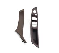 KJHOPY Embellecedor Manija Puerta Interior Delantera Trasera Para BMW Serie 5 F10/F18 2010-2017 528 530(RHD Moka 2pcs)