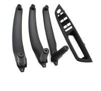 KJHOPY Embellecedor Panel Interior Manija Puerta Coche Cubierta Reposabrazos Para BMW X5 X6 E70 E71 E72 2007-2014(RHD Black set)