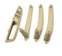 KJHOPY Embellecedor Panel Interior Manija Puerta Coche Cubierta Reposabrazos Para BMW X5 X6 E70 E71 E72 2007-2014(LHD Beige set)