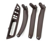 KJHOPY Embellecedor Panel Interior Manija Puerta Reposabrazos Delantero Coche para BMW X5 X6 E70 E71 E72 2007-2013(LHD Set Moka)