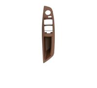 KJHOPY Embellecedor Panel Reposabrazos Tirador Puerta Interior Botón Plegado Espejo para BMW Serie 5 F10 F11 2010-2017(LHD Red Brown)