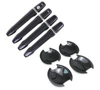 KJHOPY manija puerta exterior Pegatinas de diseño coche para Mitsubishi para Outlander para Lancer ASX 2008-2020 cubierta protectora manija puerta embellecedor cuencos exteriores(E)