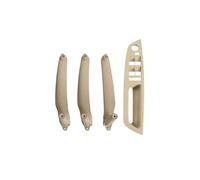 KJHOPY Manija Puerta Interior Coche Panel Cubierta Embellecedora Juego,Reposabrazos Para BMW E70 E71 E72 X5 X6 Serie(Model B RHD Beige)