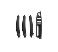 KJHOPY Manija Puerta Interior Coche Panel Cubierta Embellecedora Juego,Reposabrazos Para BMW E70 E71 E72 X5 X6 Serie(Model B RHD Black)