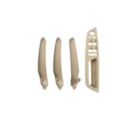 KJHOPY Manija Puerta Interior Coche Panel Cubierta Embellecedora Juego,Reposabrazos Para BMW E70 E71 E72 X5 X6 Serie(Model A RHD Beige)