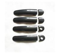 KJHOPY Pegatinas exteriores cubierta manija puerta Exterior estilo fibra carbono para Seat para Altea XL para Freetrack 4 2004 2005(Style 2)