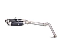 KJHOPY Sistema Escape Silenciador De Escape De Fibra De Carbono para Motocicleta, Sistema Completo De Conexión De Tubo Intermedio para Y&amaha FZ-6N FZ-6S FZ6 FZ6S FZ6N