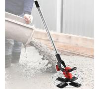 KJHYYPP Pulidora eléctrica para Alisar Paredes de hormigón, con Hoja de 45 cm y pértiga de extensión de 130 cm, máquina pulidora de hormigón Industrial de 1680 W, Paleta Recargable de 6 velocidades.