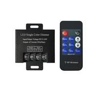 KJJFIPCXP Controlador de atenuación RF433 de 30 A con Carcasa de Aluminio, CC 12-24 V, 11 Teclas, 0-100 V, Compatible con Tiras de luz de un Solo Color 5050, 5630, 2835 y 3528.(Style A)