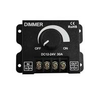 KJJFIPCXP Interruptor regulador de Intensidad con Control Remoto, CC 5 V, 12 V, 24 V, 30 A, 90 A, Barra de luz LED monocromática con Control Remoto, Ajuste de Brillo(30A Not Remote)