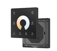 KJJFIPCXP Regulador de Intensidad LED de 2 Canales, 12 V, 24 V, 36 V CC, 2,4 G, Interruptor de atenuación Remoto, 2 Canales x 5 A, Controlador WT1(TW2-B Wall Panel)