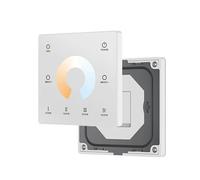 KJJFIPCXP Regulador de Intensidad LED de 2 Canales, 12 V, 24 V, 36 V CC, 2,4 G, Interruptor de atenuación Remoto, 2 Canales x 5 A, Controlador WT1(TW2-W Wall Panel)