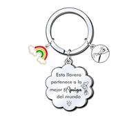 KJKJKJ Regalo Amigos, llaveros de amistad,Regalo Amiga,Llaveros Para Amigas,Hermanas Llaveros,Tu Mejor Amiga Regalo, Amigas Regalos de Cumpleaños,Regalo Graduación,Regalo Amigas Navidad (4-1)