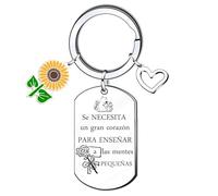 KJKJKJ Regalo Profesor Llavero Regalo para Profesoras Regalo Seño Regalo Maestra llavero para Maestra Regalos para Graduacion Regalos Maestra infantil Agradecimiento (1-1)