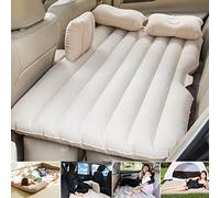 KJLM Cama de Aire Inflable del Coche de la Cama del Viaje Cama de Aire Inflable Cómoda del Amortiguador del Asiento de la Parte Posterior del Coche del Viaje Cómodo para los Niños (Blanco-cremoso)