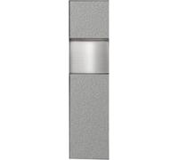 KJoBDwz Ducha de Acero Inoxidable, Estante Ducha Empotrado Individual con luz Led, nicho único, Vertical Resistente al Agua(Metallic,A-22.4x74.5x14cm)