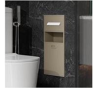 KJoBDwz Nicho de Ducha de Acero Inoxidable, Organizador de Pared Empotrado con Ranura for Basura, Estante Vertical de Doble Capa for Almacenamiento en el baño.(Light Green)