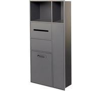 KJoBDwz Nichos de Acero Inoxidable, nichos de baño empotrados, Bote de Basura Oculto Junto al Inodoro, nichos de tocador, estantes de Almacenamiento de Cocina(Grigio)