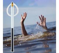 KJoBDwz Pértigas de Salvamento Poste de Rescate de Fibra de Vidrio Ajustable, Equipo de Rescate acuático, Gancho de Anillo de Seguridad Resistente for Piscinas, Lagos y mar.(Bianco)